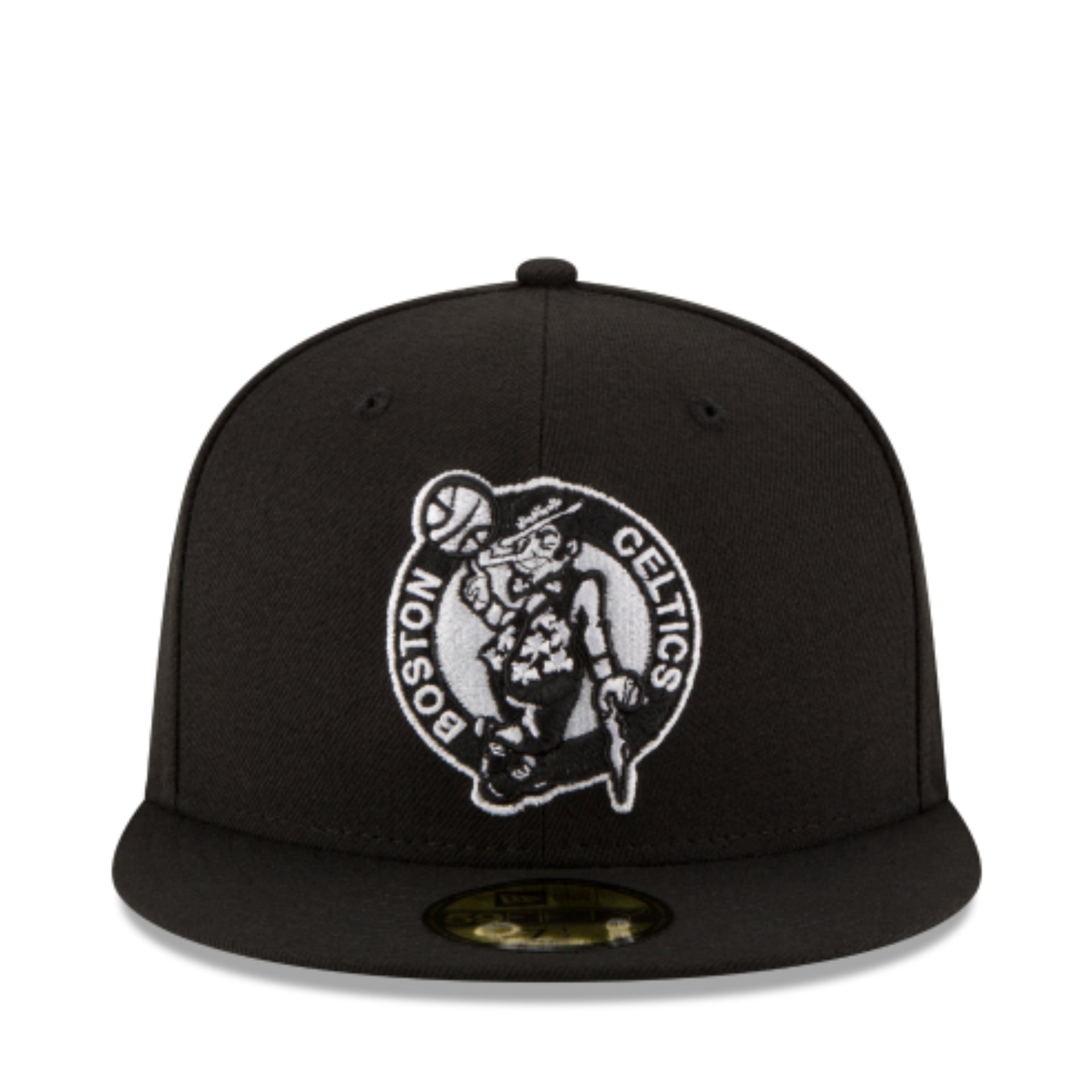 New Era NBA Boston Celtics 59FIFTY Fitted Hat - Black White front view