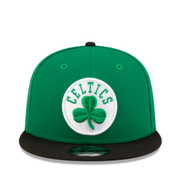 Front View of New Era Boston Celtics Green Black 9FIFTY Snapback Hat