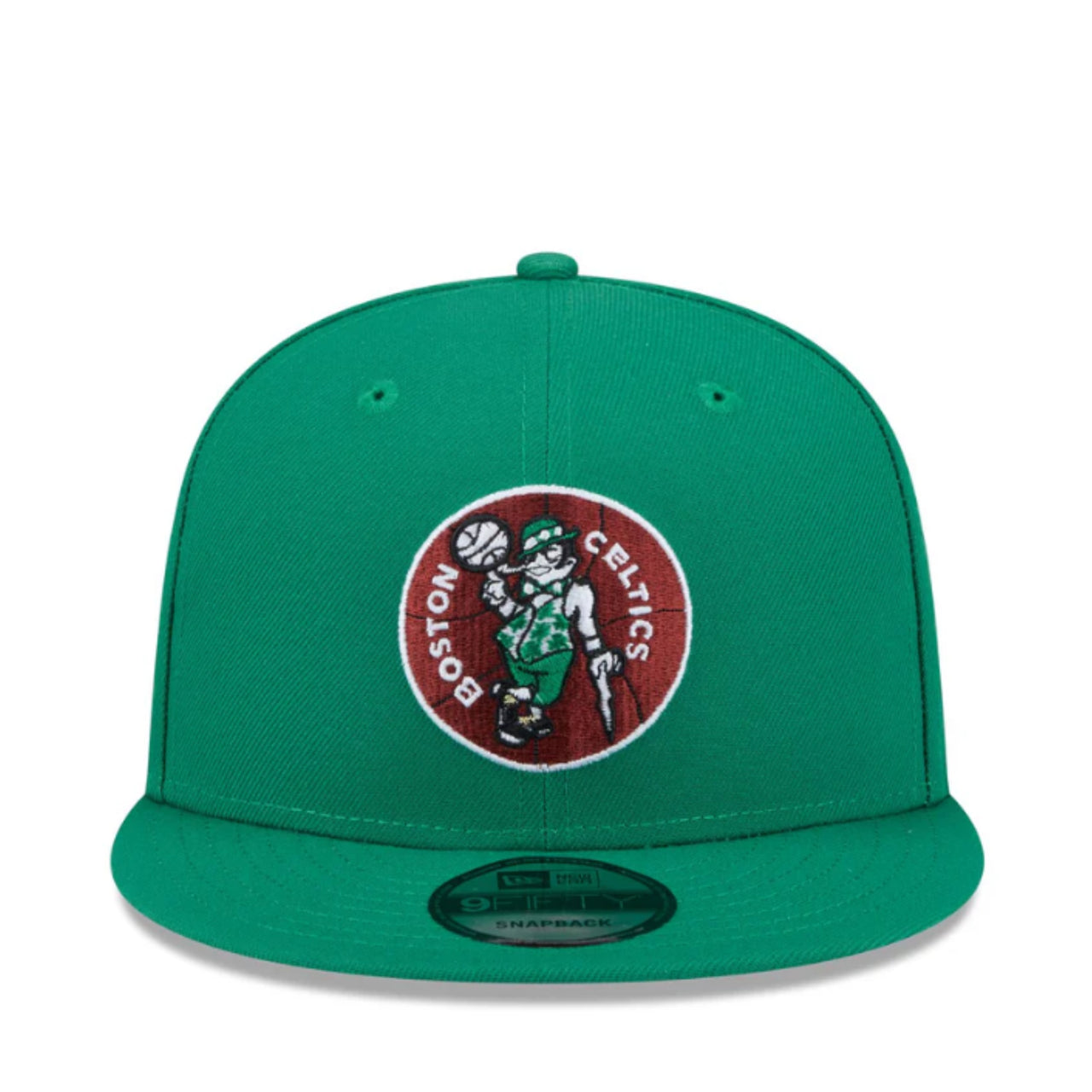 New Era Los Boston Celtics Green Hardwood Classics 9FIFTY Snapback Hat front view