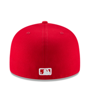 Back view of New Era Boston Red Sox 59FIFTY fitted red hat