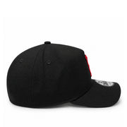 New Era Boston Red Sox Black Red A-Frame 9FORTY Snapback Hat right side view