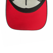 New Era Boston Red Sox Black Red A-Frame 9FORTY Snapback Hat red under visor view