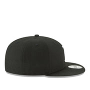 New Era Boston Red Sox Black and White 9FIFTY Snapback Hat side view