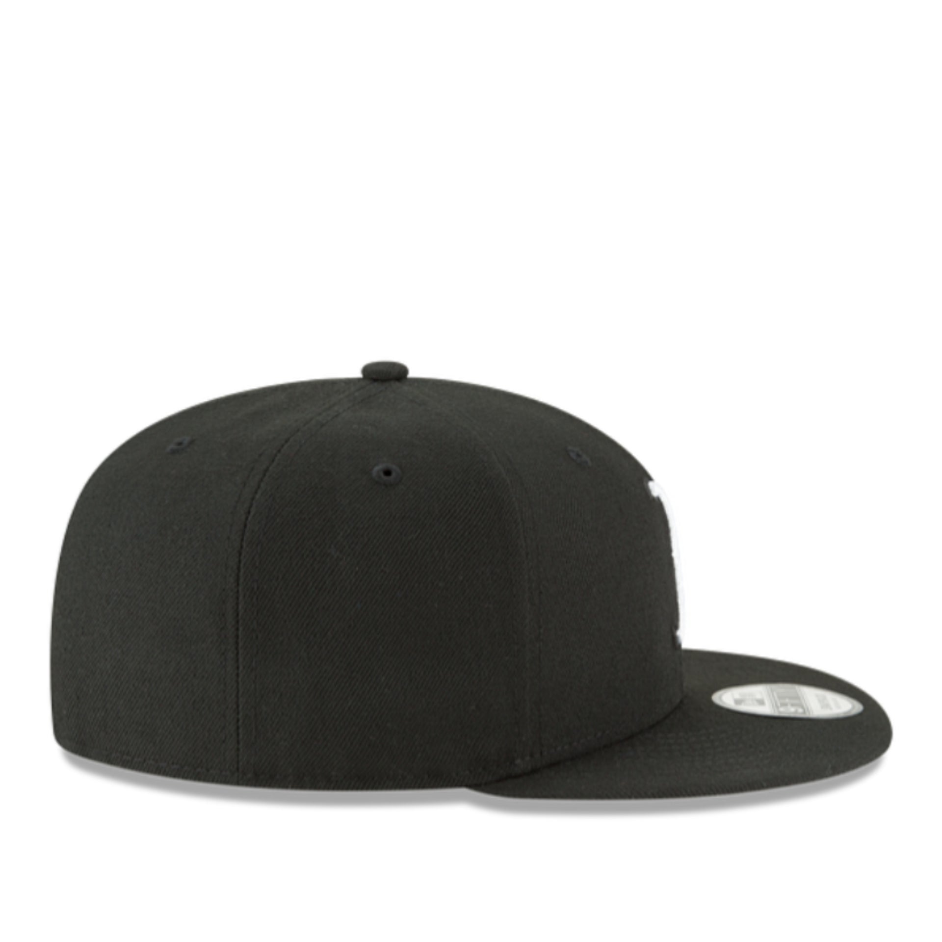 New Era Boston Red Sox Black and White 9FIFTY Snapback Hat side view