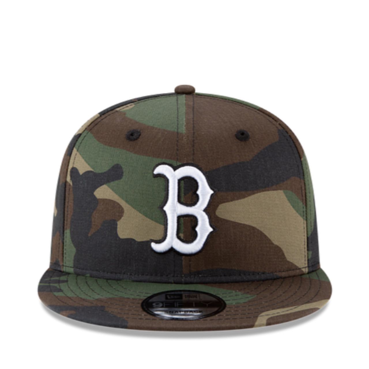 New Era Boston Red Sox Camo Green 9FIFTY Snapback front view