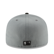 Back View of New Era Boston Red Sox Charcoal Black 2 Tone 59FIFTY Fitted Hat