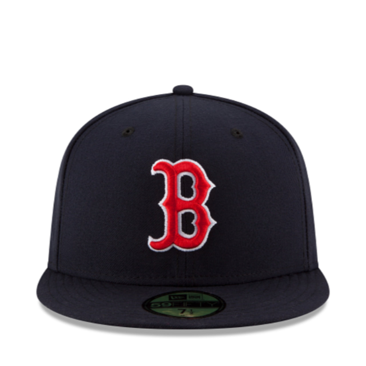 New Era Boston Red Sox On-Field 59FIFTY Fitted Hat – Navy Red Logo front view