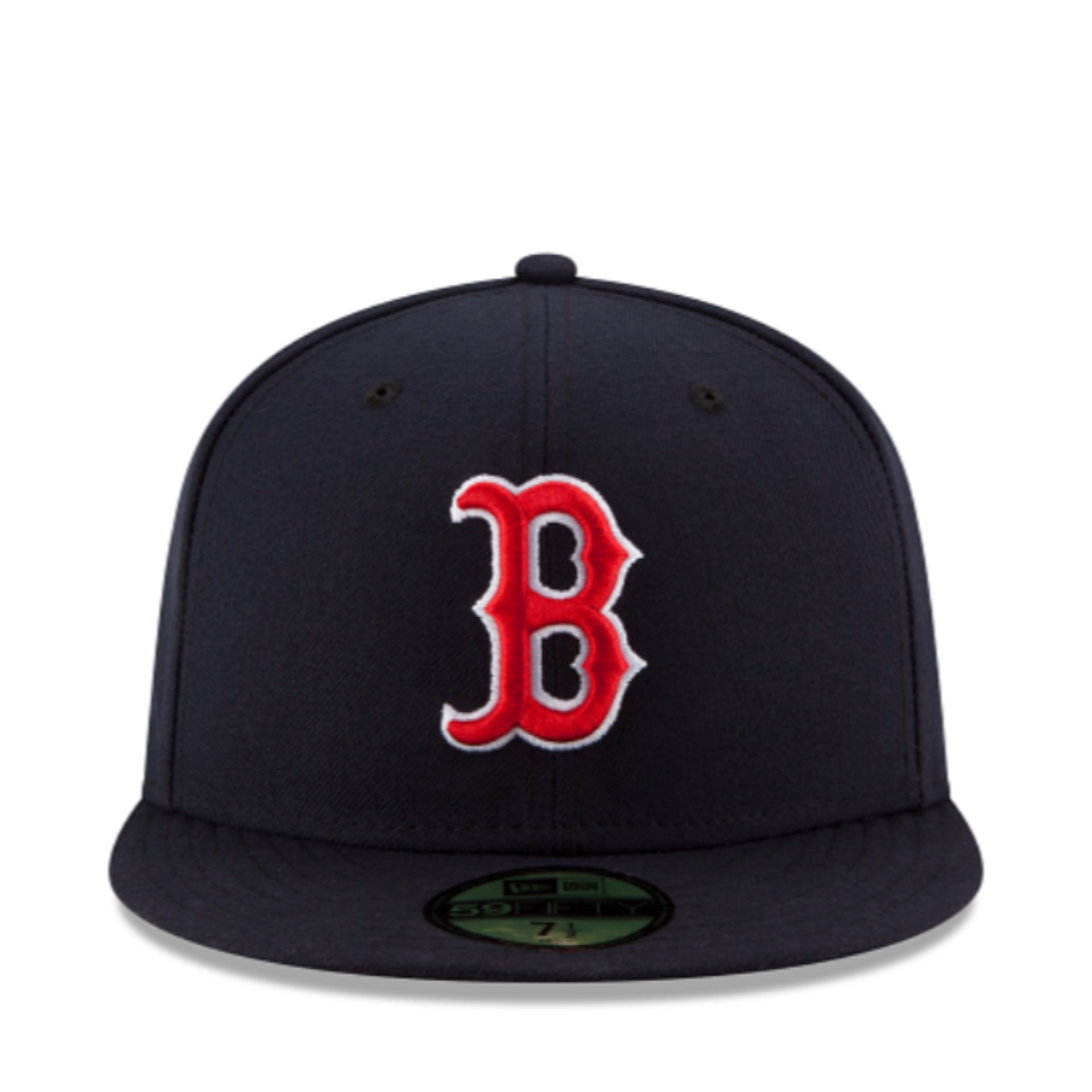 New Era Boston Red Sox On-Field 59FIFTY Fitted Hat – Navy Red Logo front view