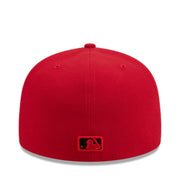 New Era Boston Red Sox Red Black Outlined 59FIFTY Fitted Hat back view