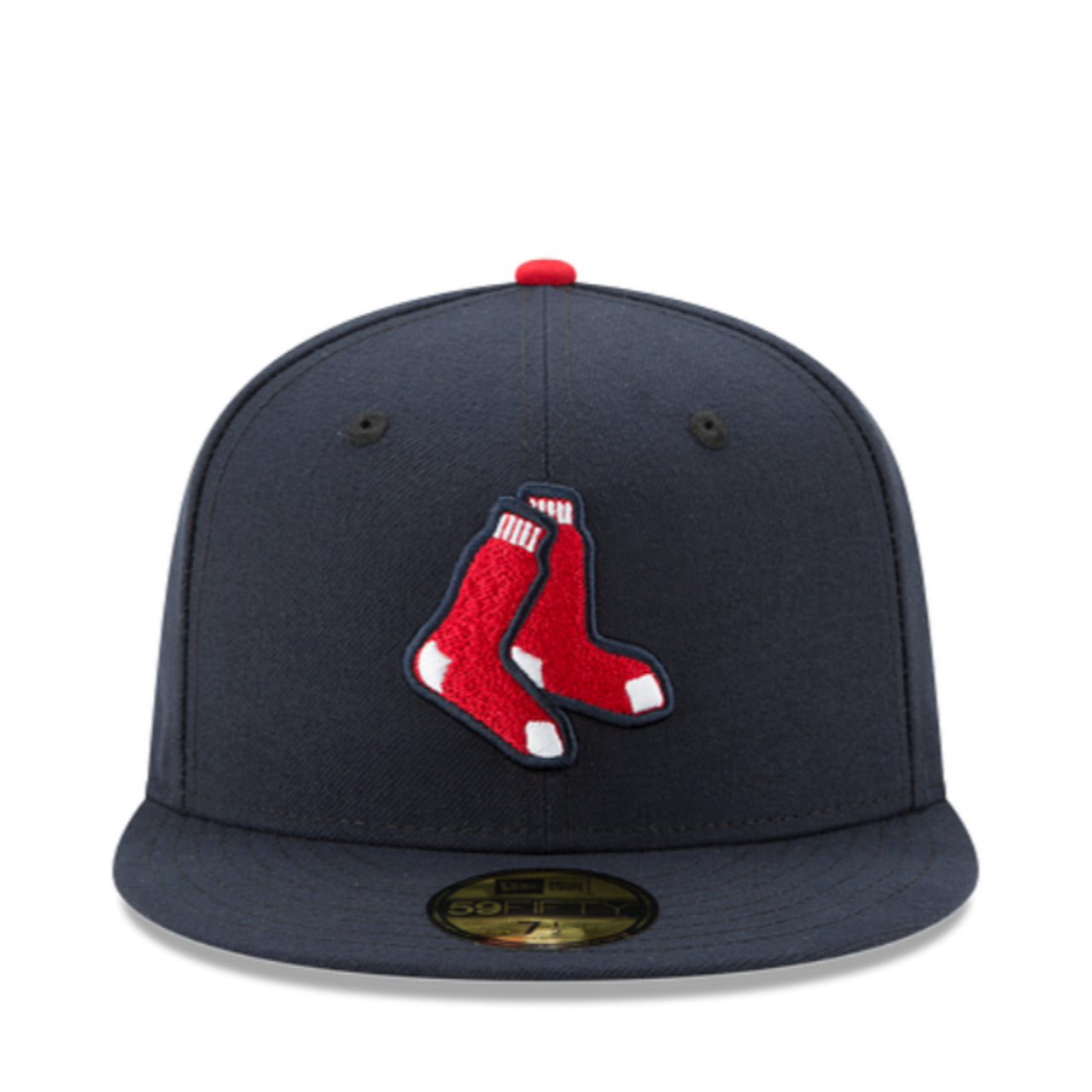 New Era Boston Red Sox 59FIFTY Fitted Hat – Navy Red Socks Logo front view