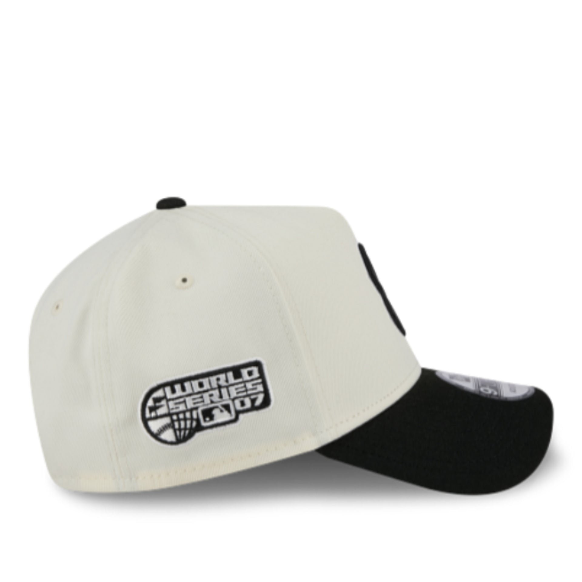 New Era Boston Red Sox Upside Down Chrome Black 9FORTY A-Frame Snapback Hat right side view