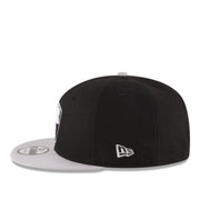 New Era NBA Brooklyn Nets 9FIFTY Snapback Hat - Black/Gray 2 Tone side view