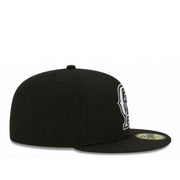New Era Los Angeles California Angels CA Black White 59FIFTY Fitted Hat right side view