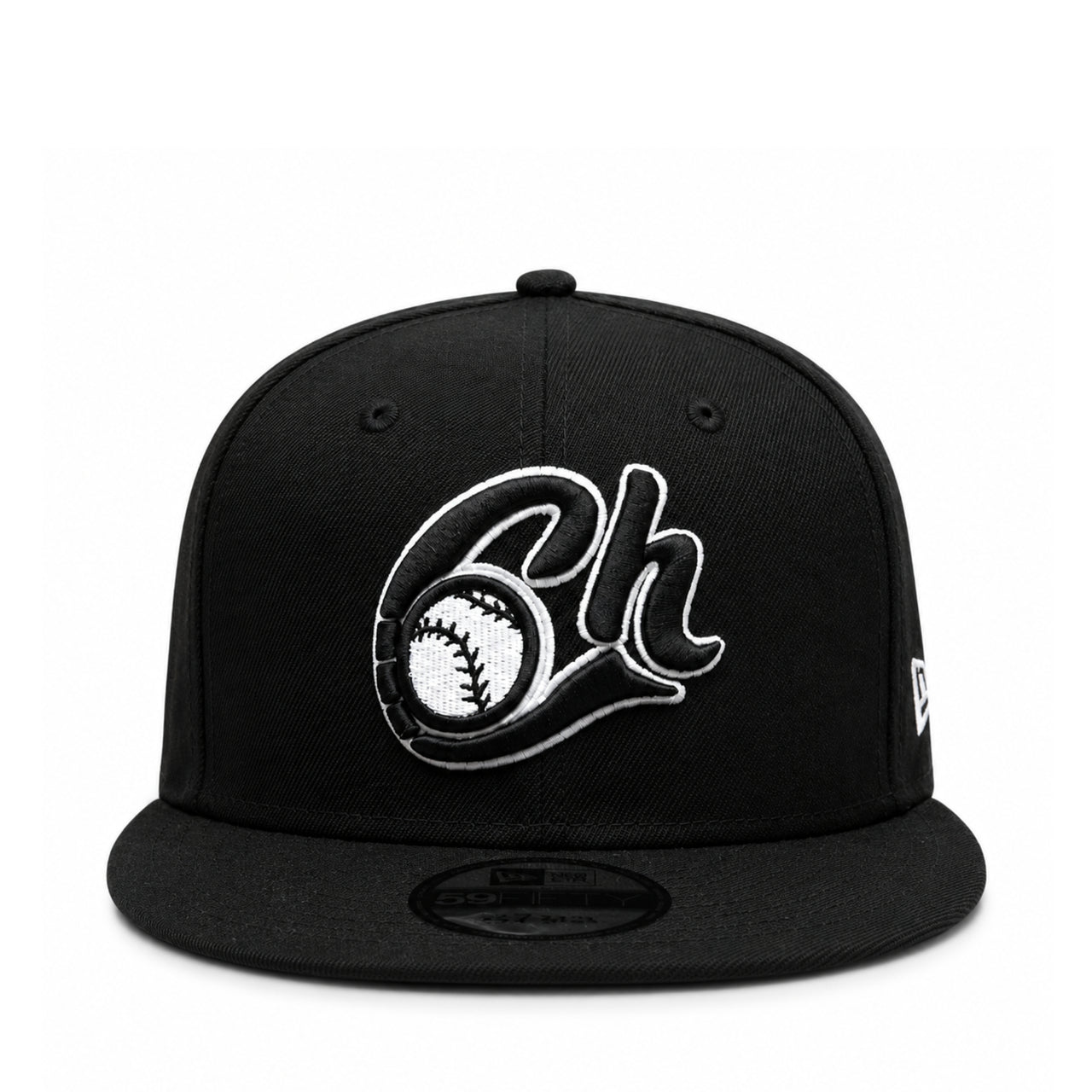 New Era Charros De Jalisco Black White 9FIFTY Snapback Cap front view