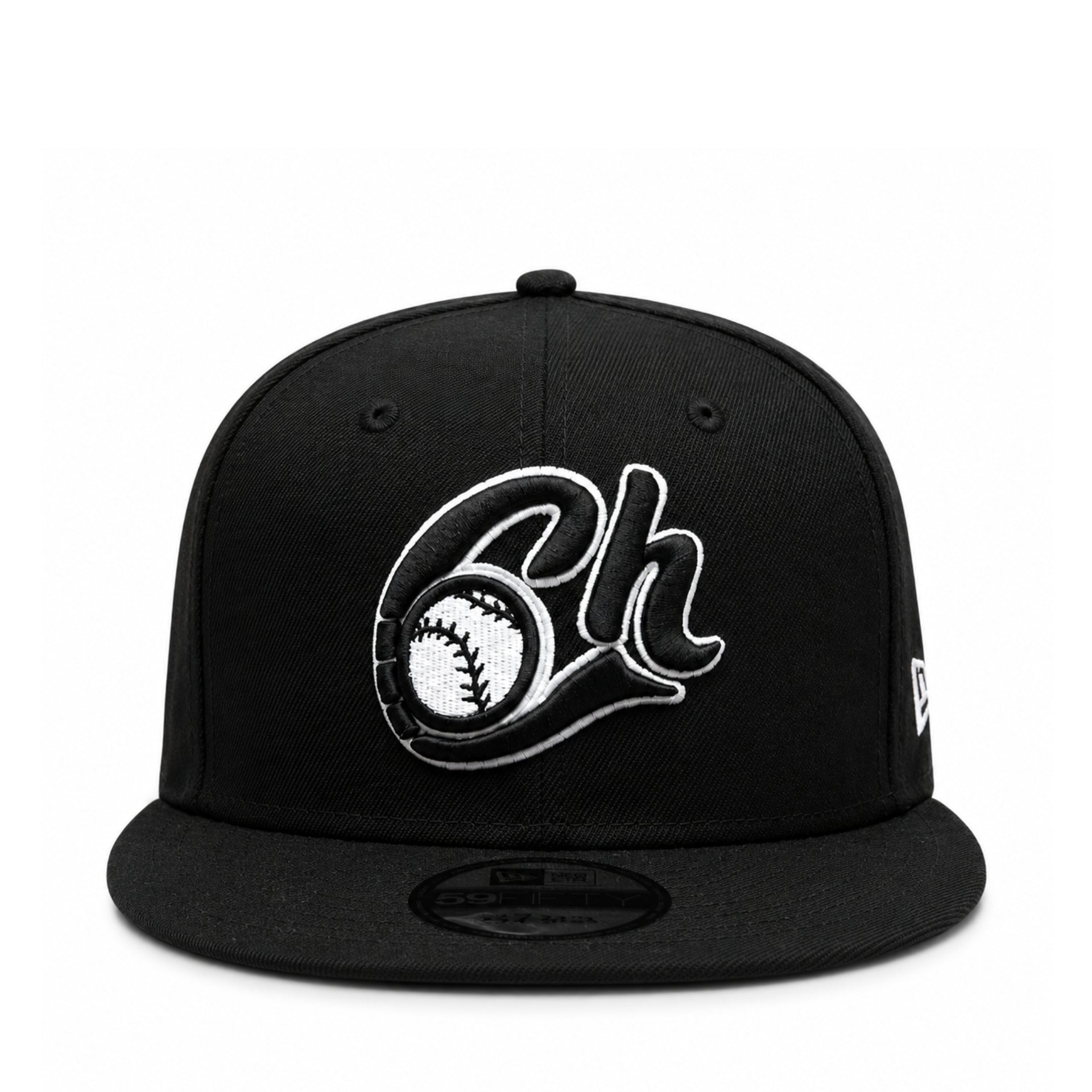New Era Charros De Jalisco Black White 9FIFTY Snapback Cap front view
