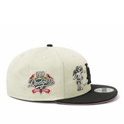 New Era Los Angeles Dodgers Cherub 9FIFTY Snapback Hat - 100th Anniversary Chrome/Black side view