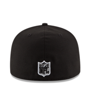 New Era Chicago Bears 59FIFTY Fitted Hat - Black White Outlined back view