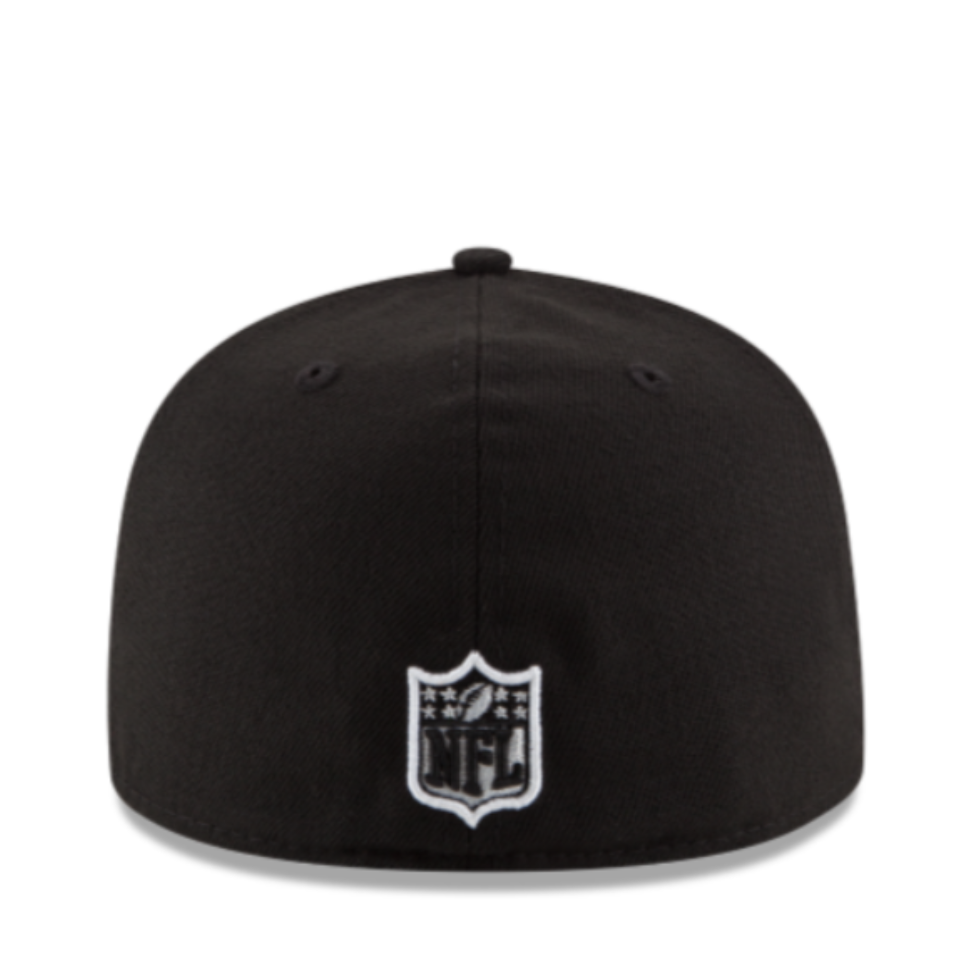 New Era Chicago Bears 59FIFTY Fitted Hat - Black White Outlined back view