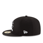 New Era Chicago Bears 59FIFTY Fitted Hat - Black White Outlined side view
