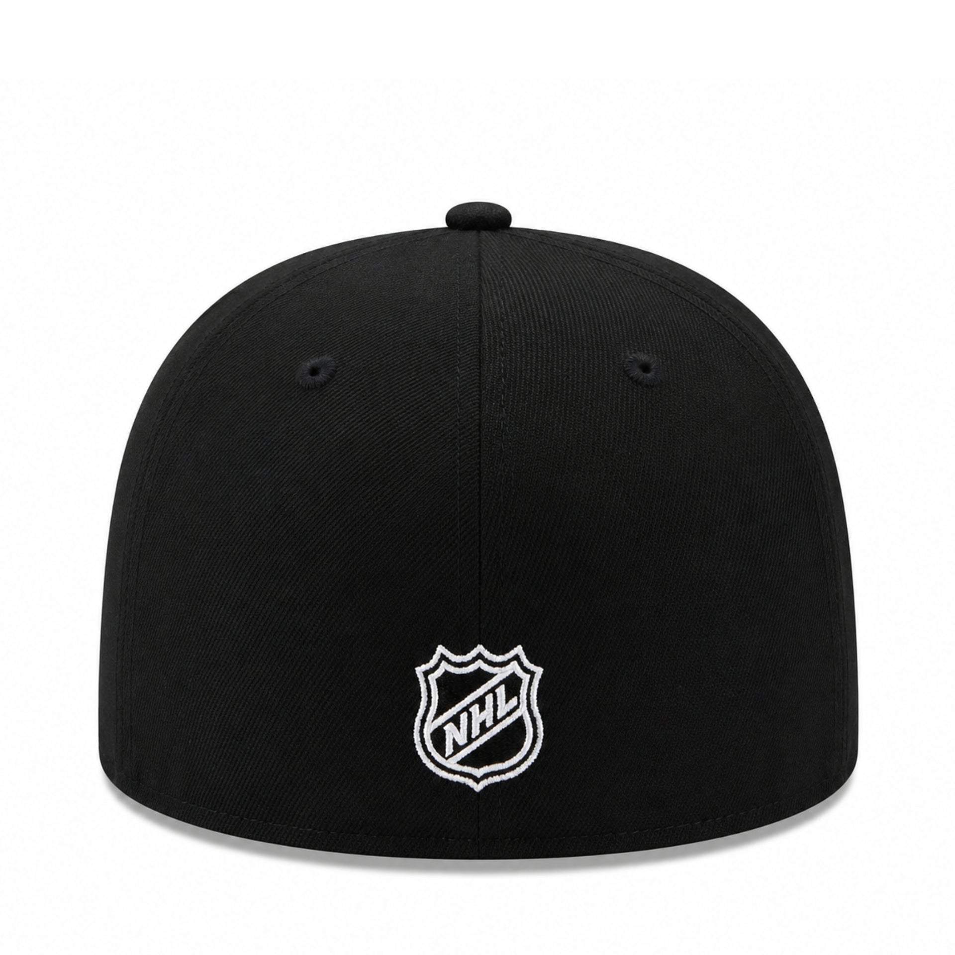 New Era Chicago Blackhawks 59FIFTY Fitted Hat - Black/White back view