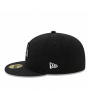 New Era Chicago Blackhawks 59FIFTY Fitted Hat - Black/White left side view