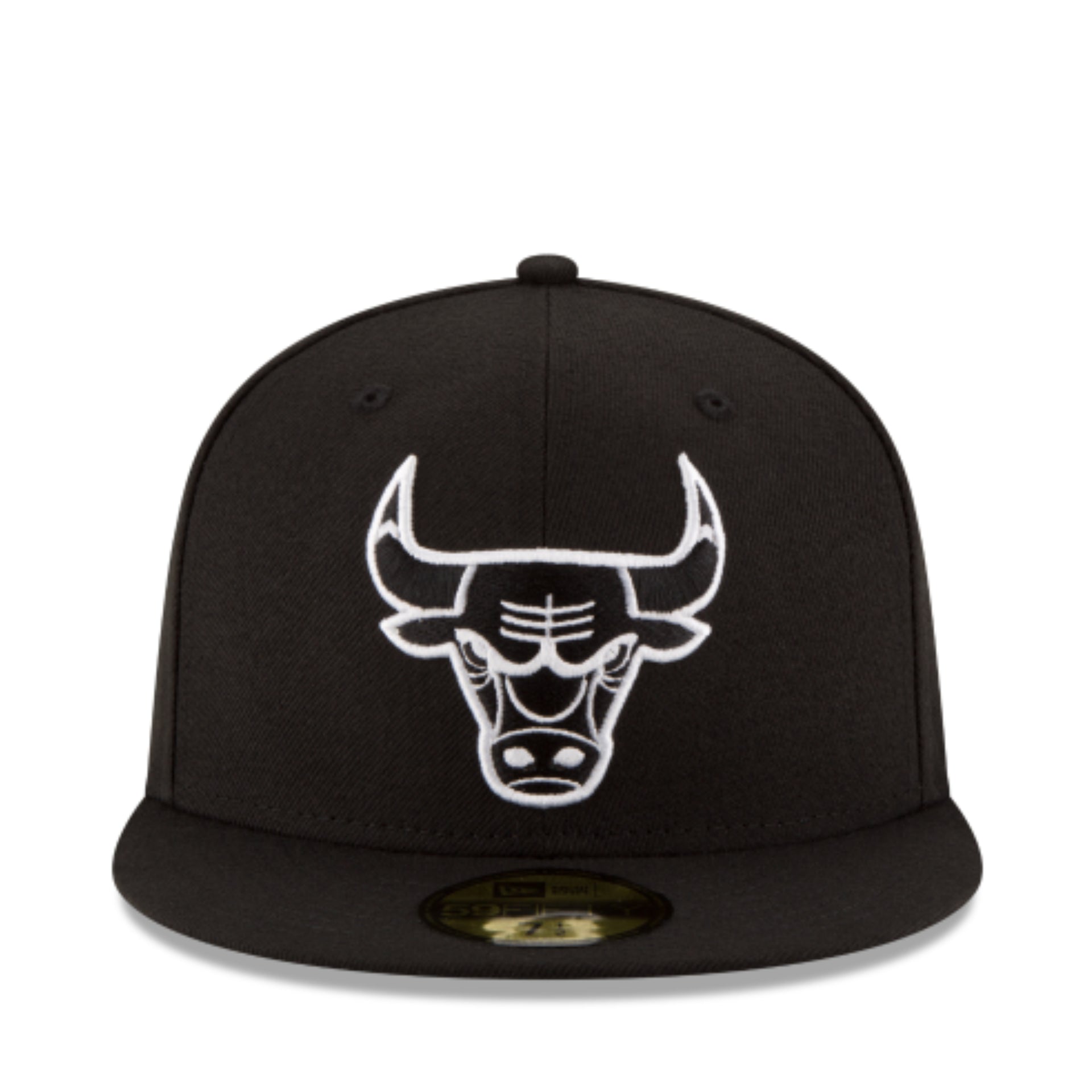 New Era NBA Chicago Bulls 59FIFTY Fitted Hat - Black White front view