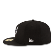 New Era NBA Chicago Bulls 59FIFTY Fitted Hat - Black White side view