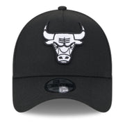 New Era Chicago Bulls Black 9FORTY A-Frame Snapback Hat front view