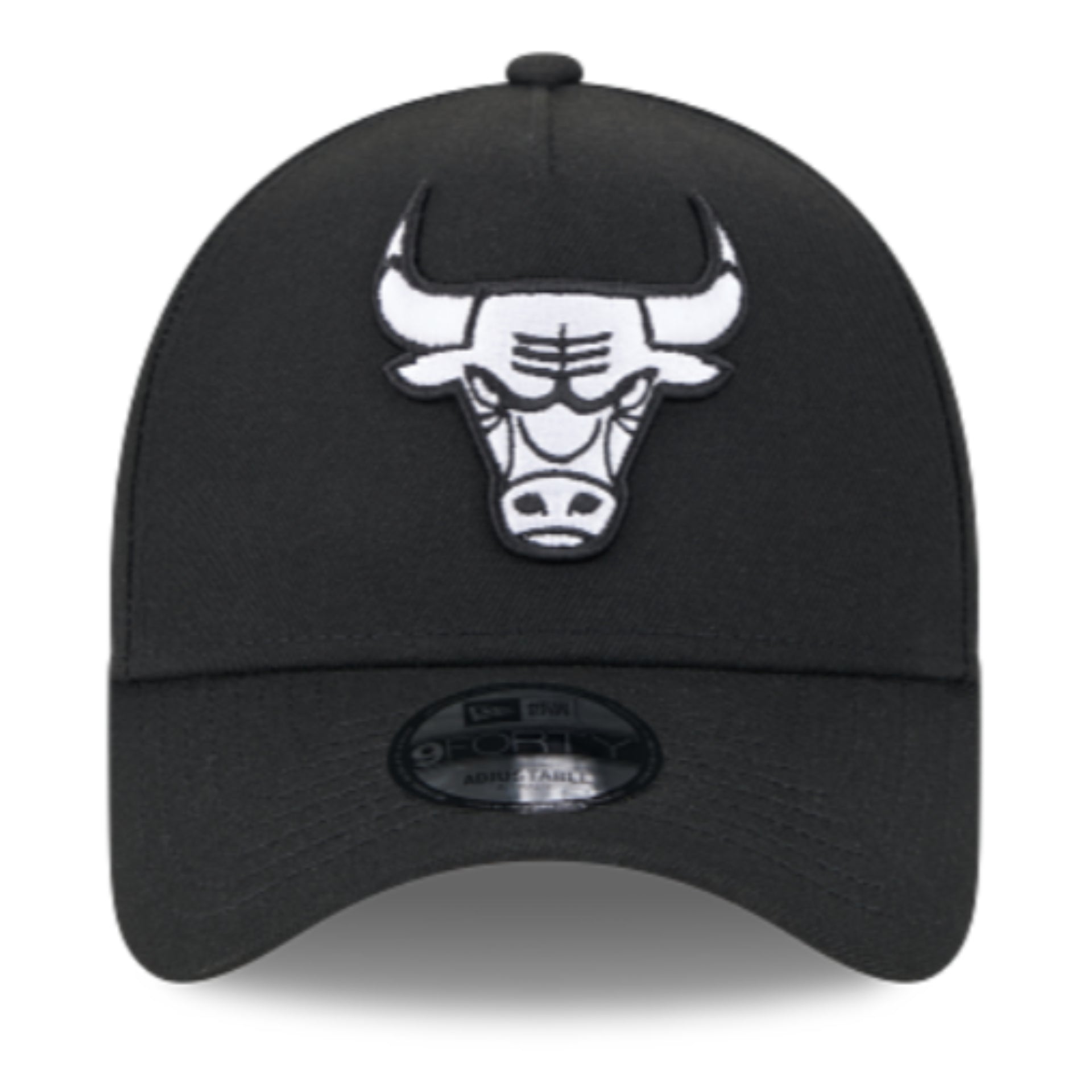 New Era Chicago Bulls Black 9FORTY A-Frame Snapback Hat front view