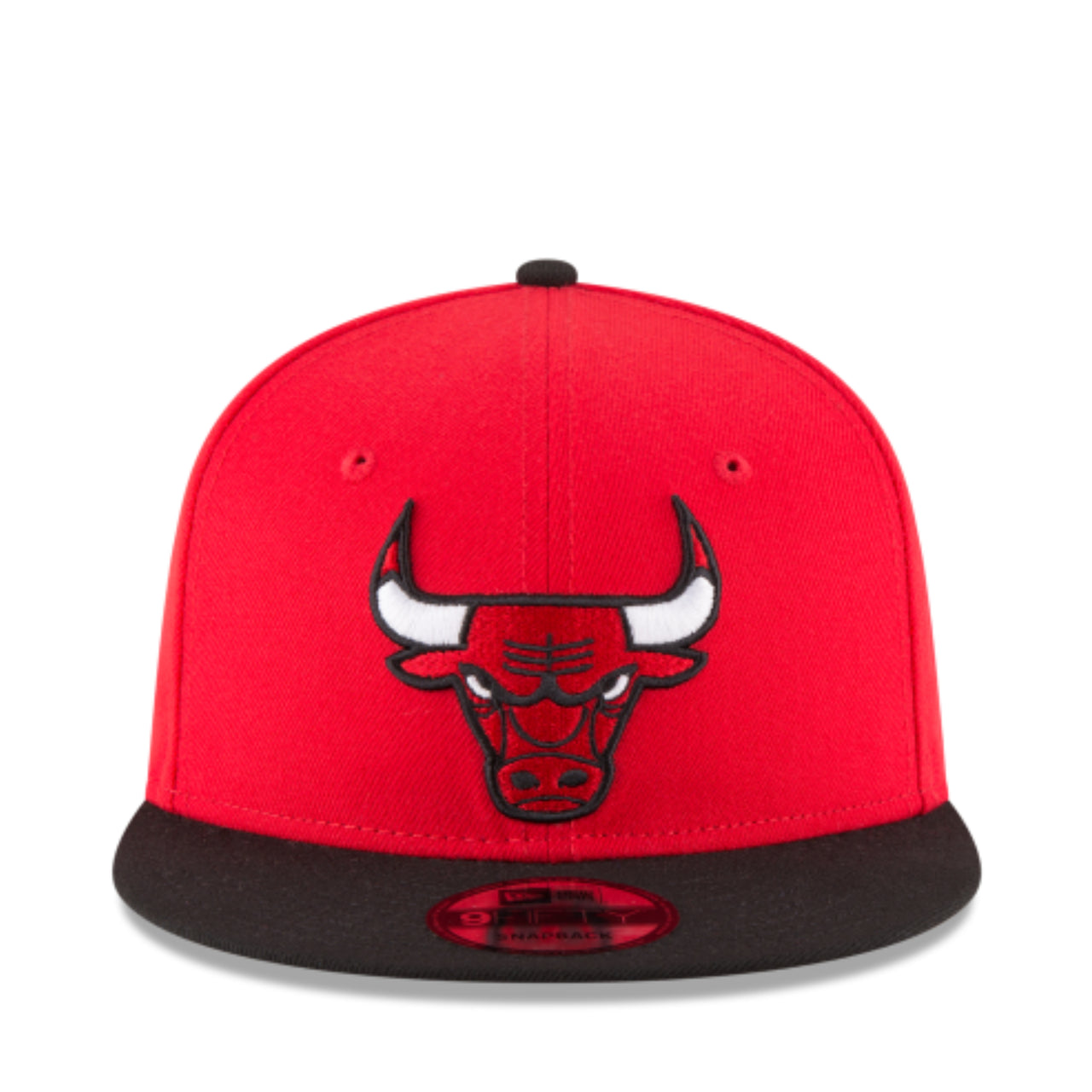 New Era Chicago Bulls 9FIFTY Snapback Hat - Red/Black 2 Tone front view