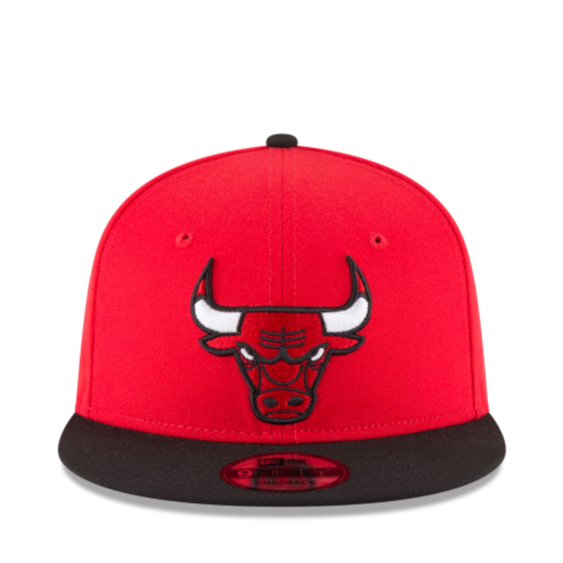 New Era Chicago Bulls 9FIFTY Snapback Hat - Red/Black 2 Tone front view