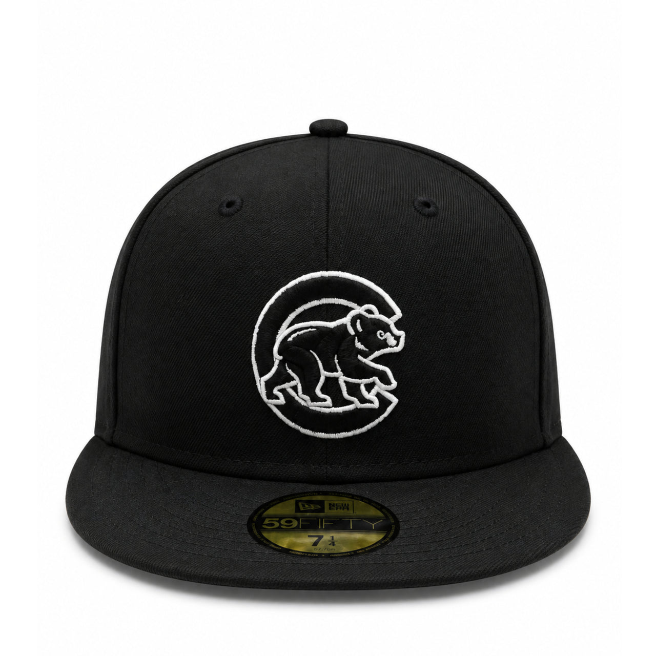 New Era Chicago Cubs Bear 2016 World Series Black 59FIFTY Fitted Hat front view