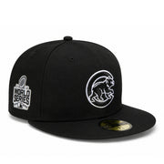 New Era Chicago Cubs Bear 2016 World Series Black 59FIFTY Fitted Hat front right angle view