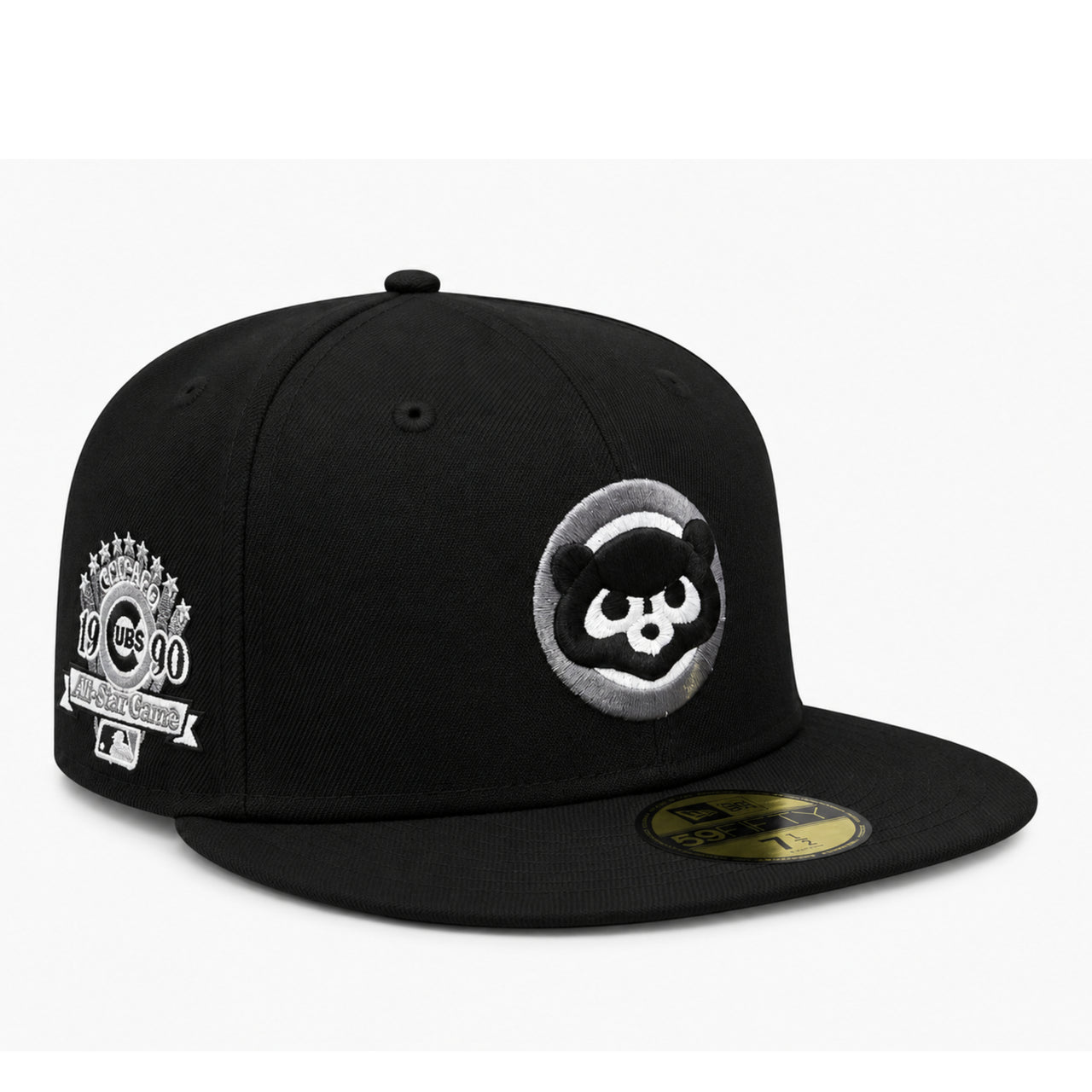 New Era Chicago Cubs Cooperstown Black ASG 1990 59FIFTY Fitted Hat front side view