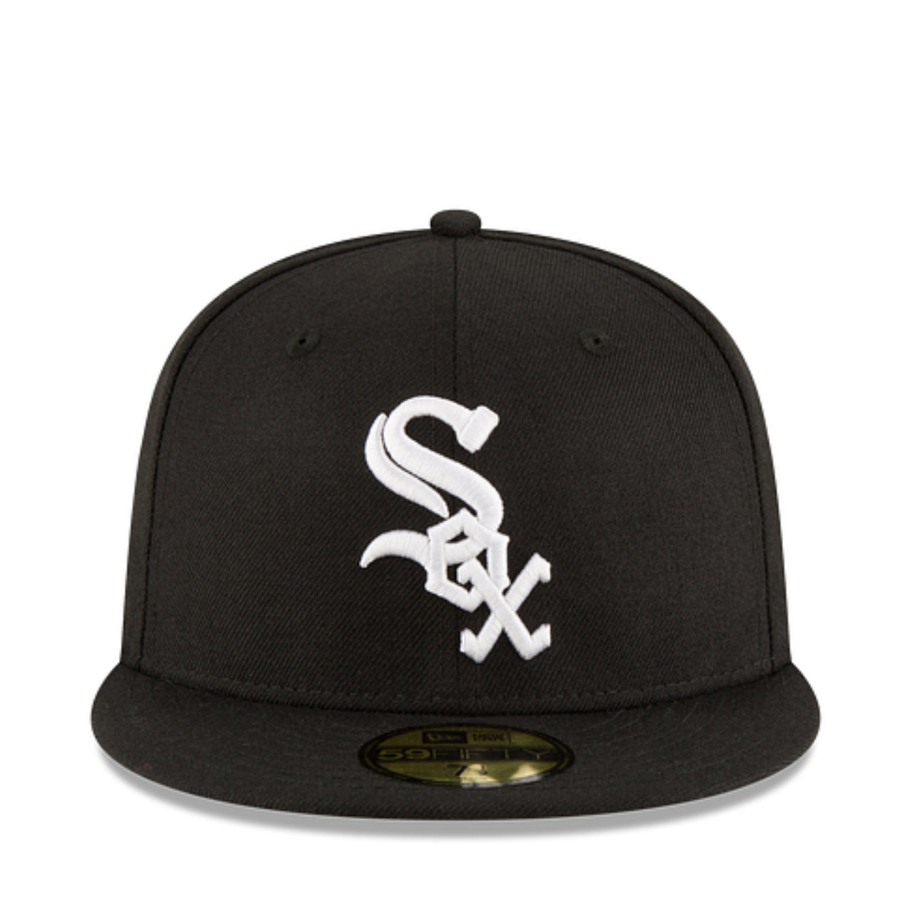 New Era Chicago White Sox 2005 World Series Black 59FIFTY Fitted Hat with side patch front view