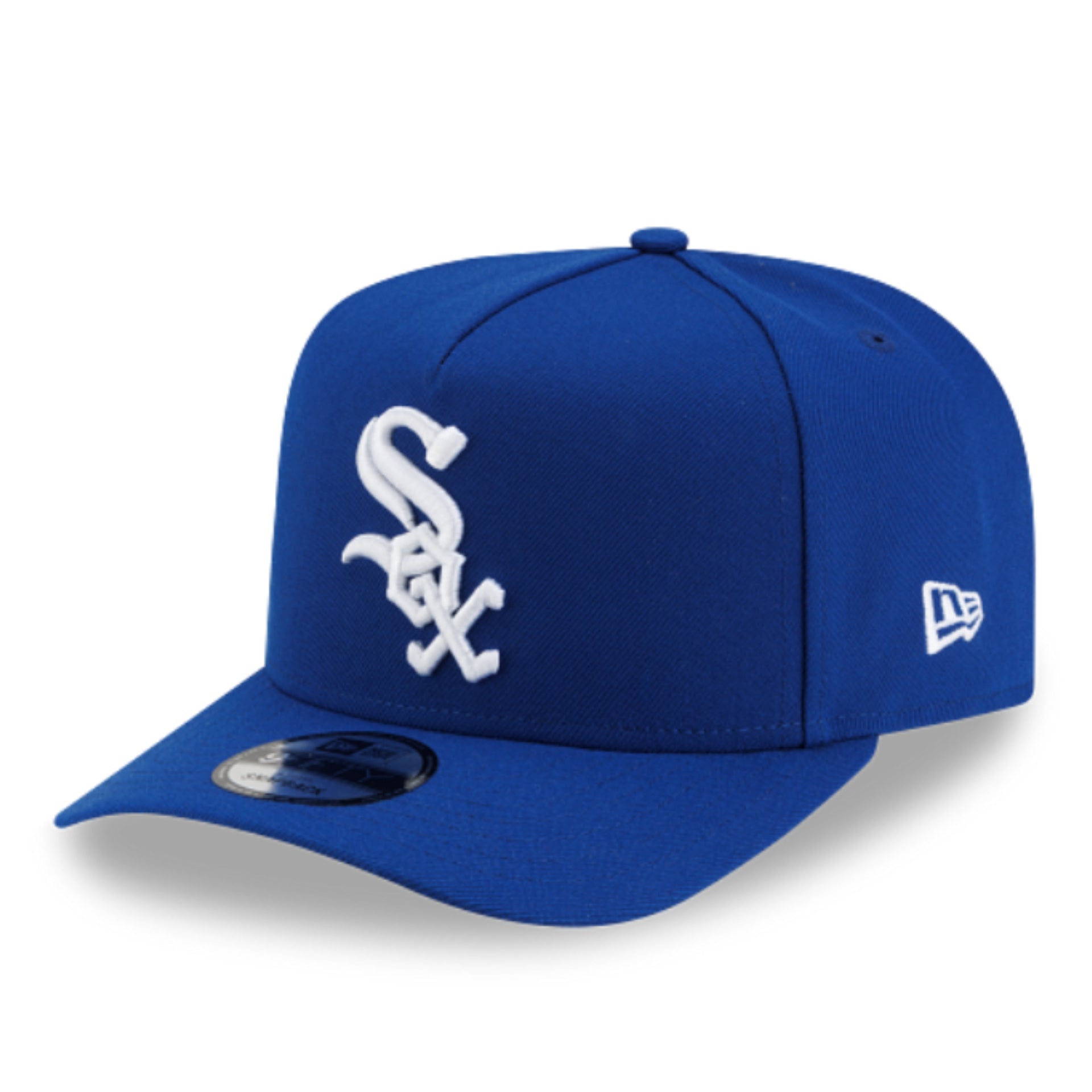 New Era Chicago White Sox 9FIFTY A-Frame Curved Snapback Hat - Blue left front view