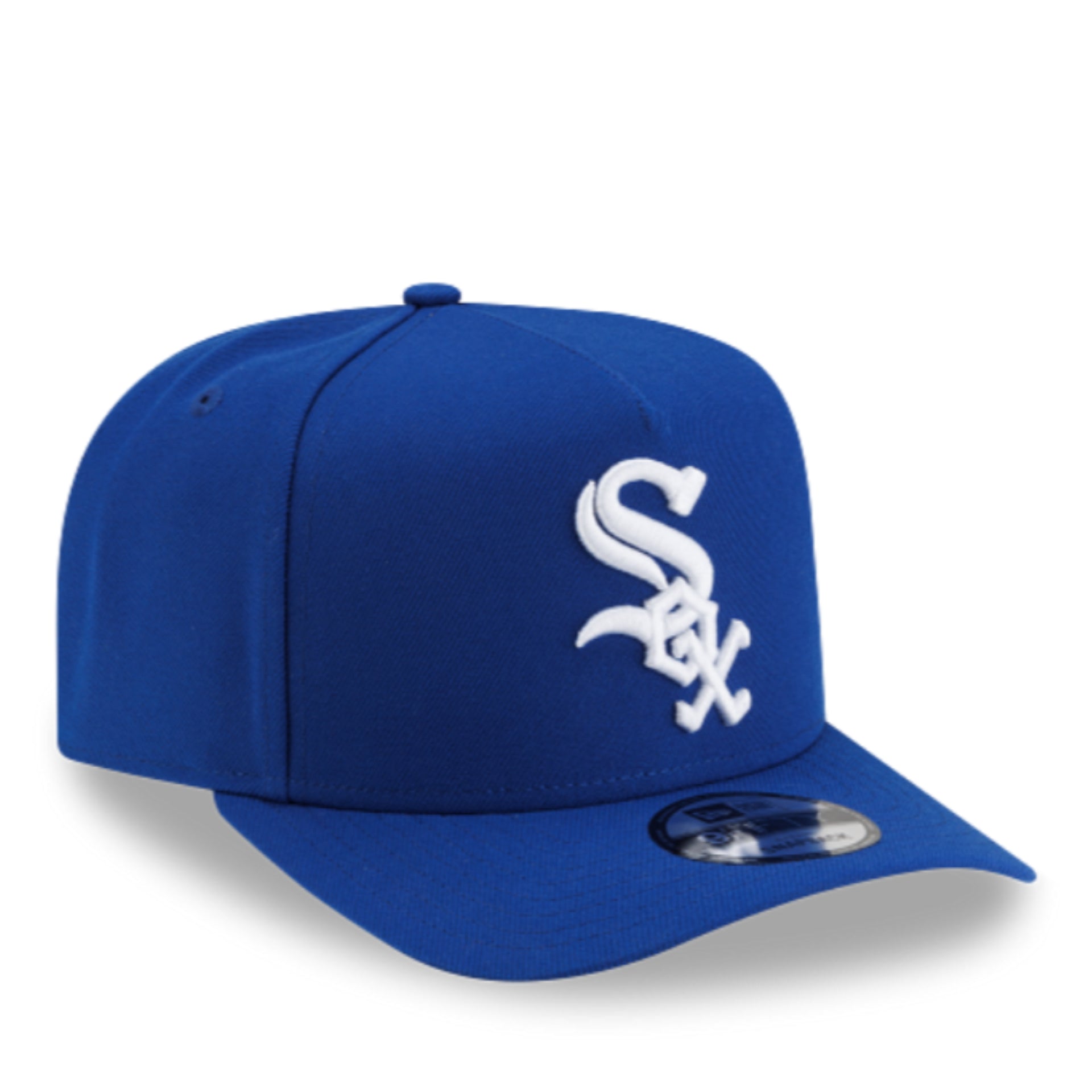 New Era Chicago White Sox 9FIFTY A-Frame Curved Snapback Hat - Blue right front view