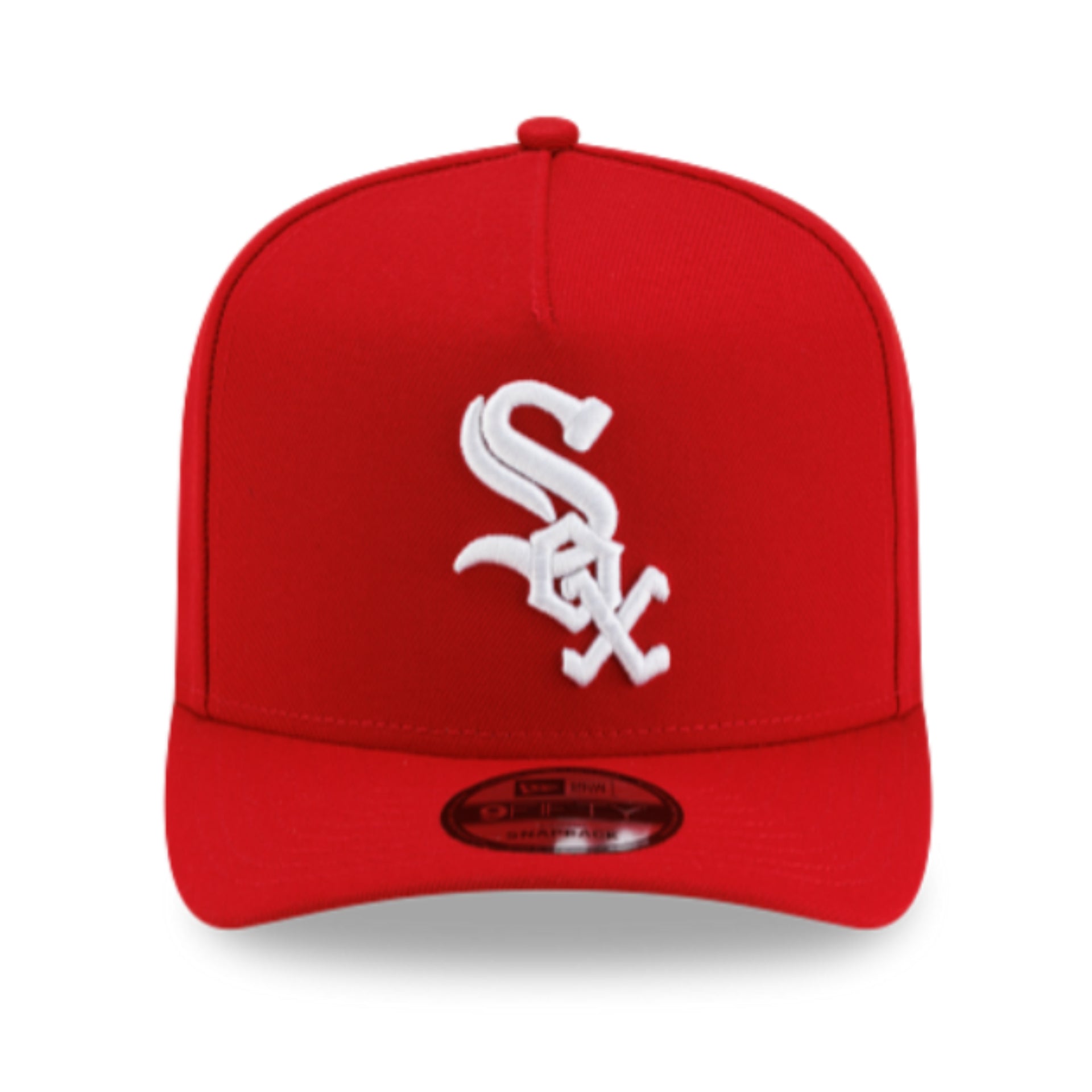 New Era Chicago White Sox 9FIFTY A-Frame Curved Snapback Hat - Red front view
