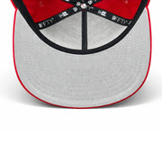 gray bottom of New Era Chicago White Sox 9FIFTY A-Frame Curved Snapback Hat - Red