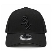 New Era Chicago White Sox Black on Black 9FORTY A-Frame Snapback Hat front view