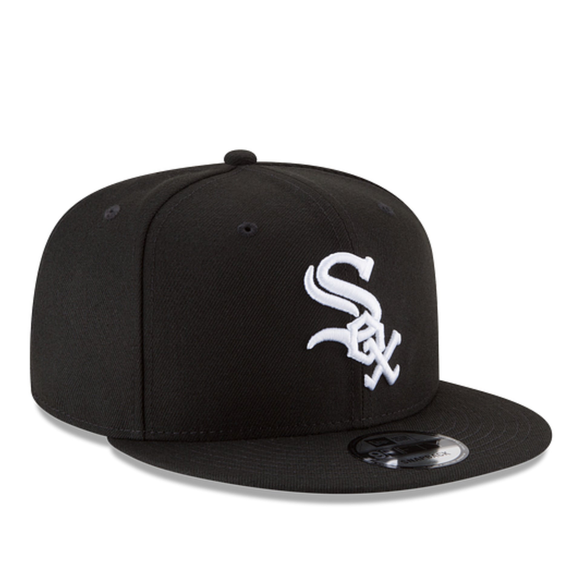 New Era Chicago White Sox Black White 9FIFTY Snapback Hat right view