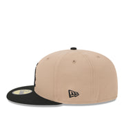 New Era Chicago White Sox 59FIFTY Fitted Hat - Camel/Black 2 tone left side view