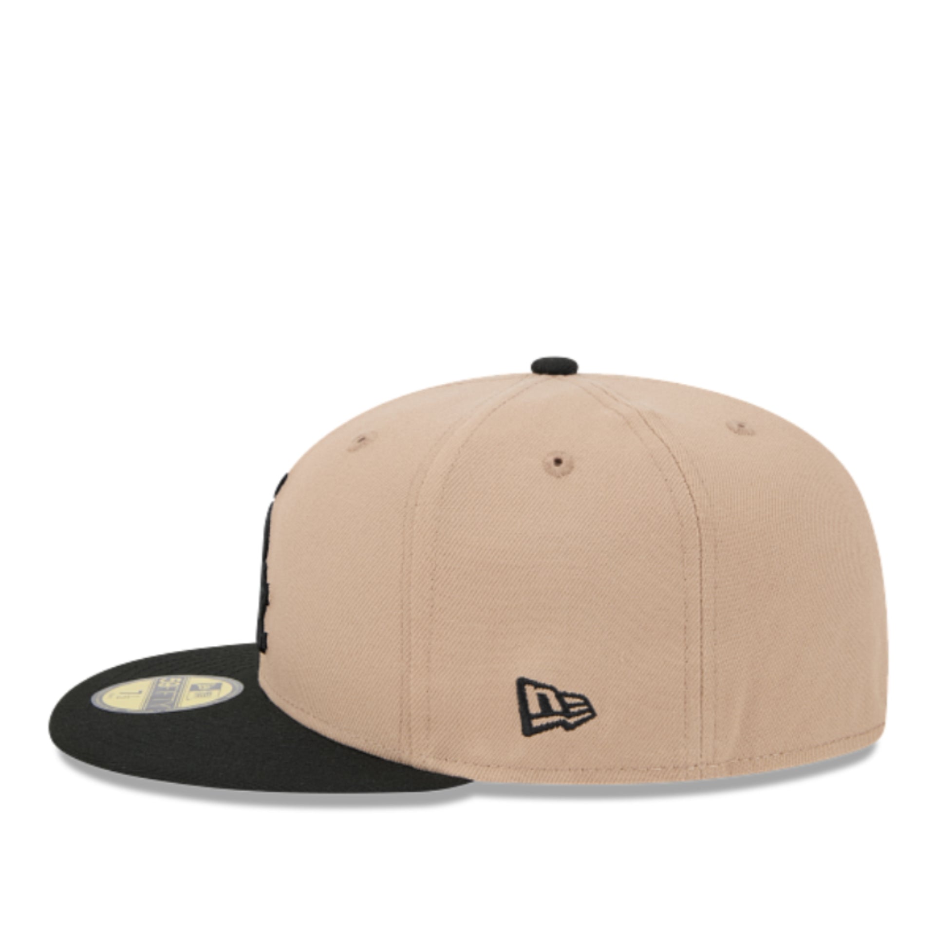 New Era Chicago White Sox 59FIFTY Fitted Hat - Camel/Black 2 tone left side view