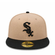 New Era Chicago White Sox 59FIFTY Fitted Hat - Camel/Black front view