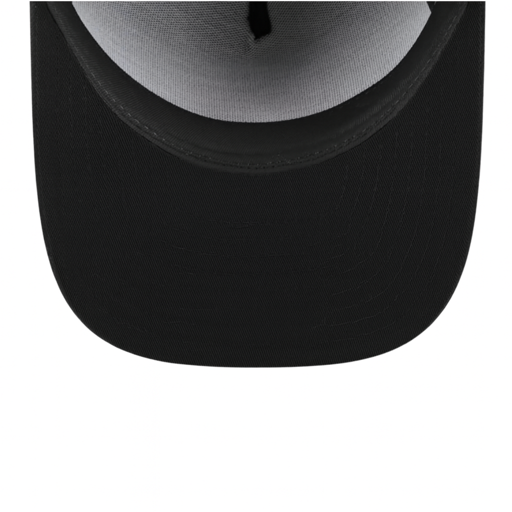 New Era Chicago White Sox Rose Collection 9FORTY A-Frame Snapback Hat - Chrome/Black under visor view