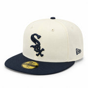 New Era Chicago White Sox 59FIFTY Fitted Hat - Chrome Navy front angle view