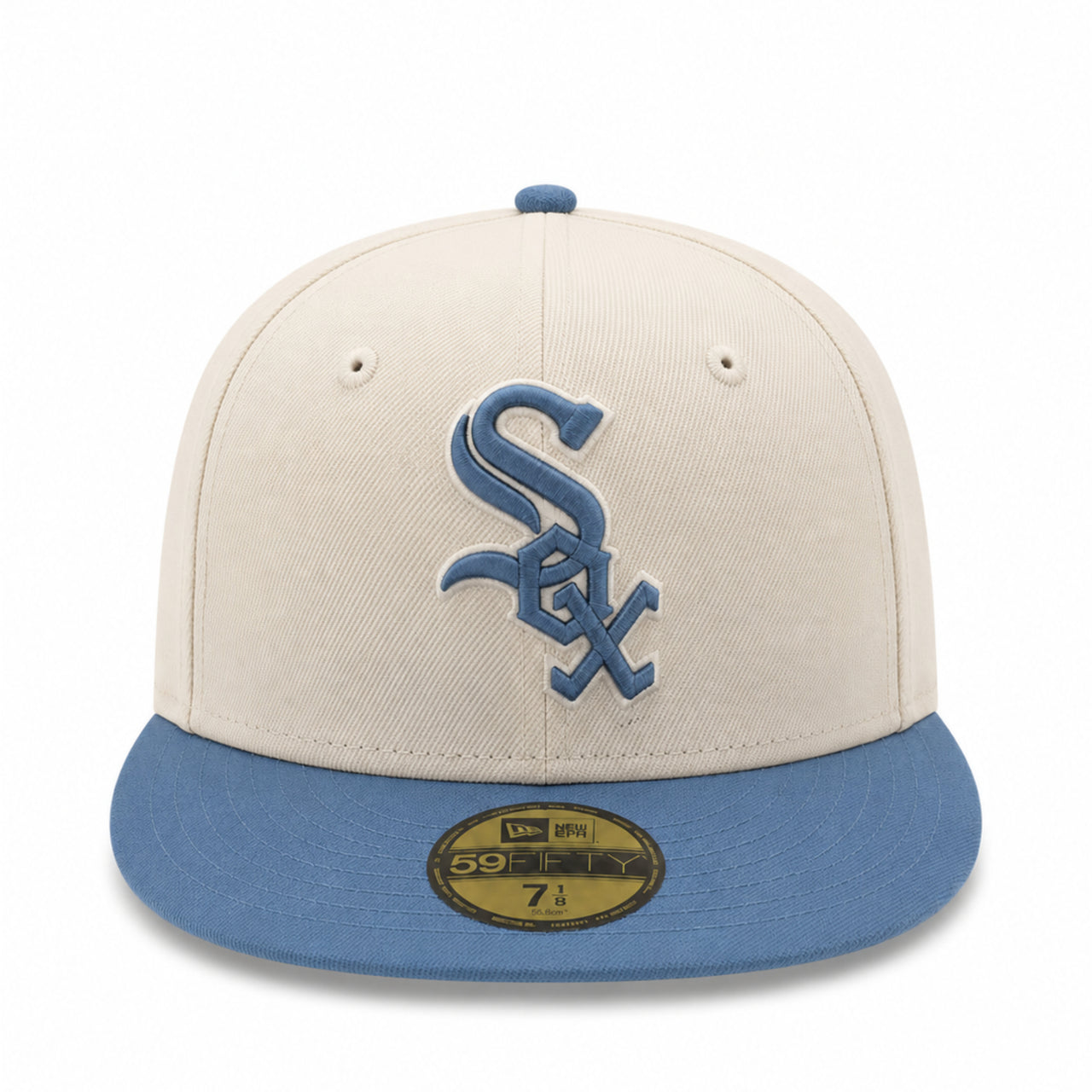 New Era Chicago White Sox Stone/Light Blue 59FIFTY Fitted Hat front view