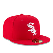 New Era Chicago White Sox 59FIFTY Fitted Hat - Red White front right angle view