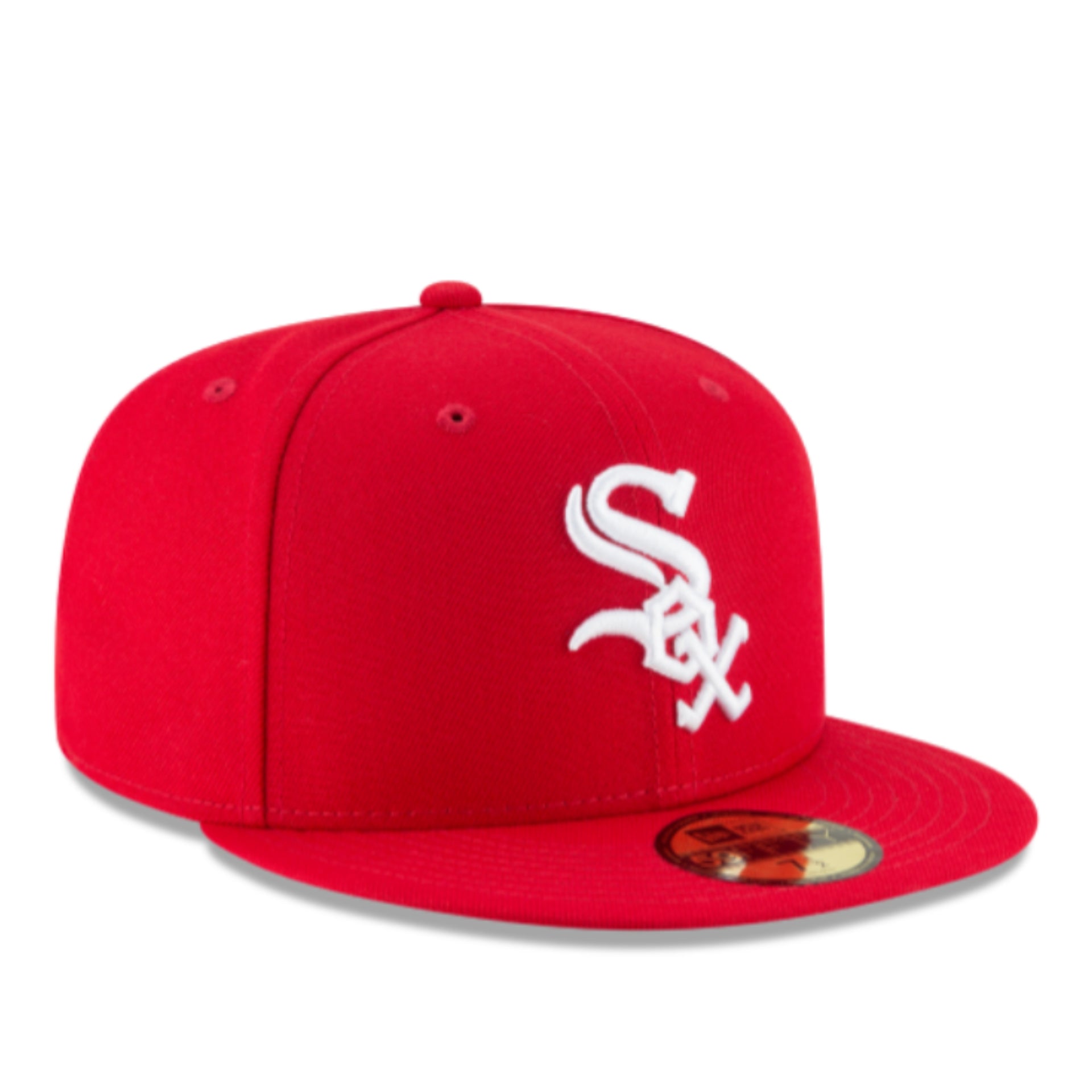 New Era Chicago White Sox 59FIFTY Fitted Hat - Red White front right angle view
