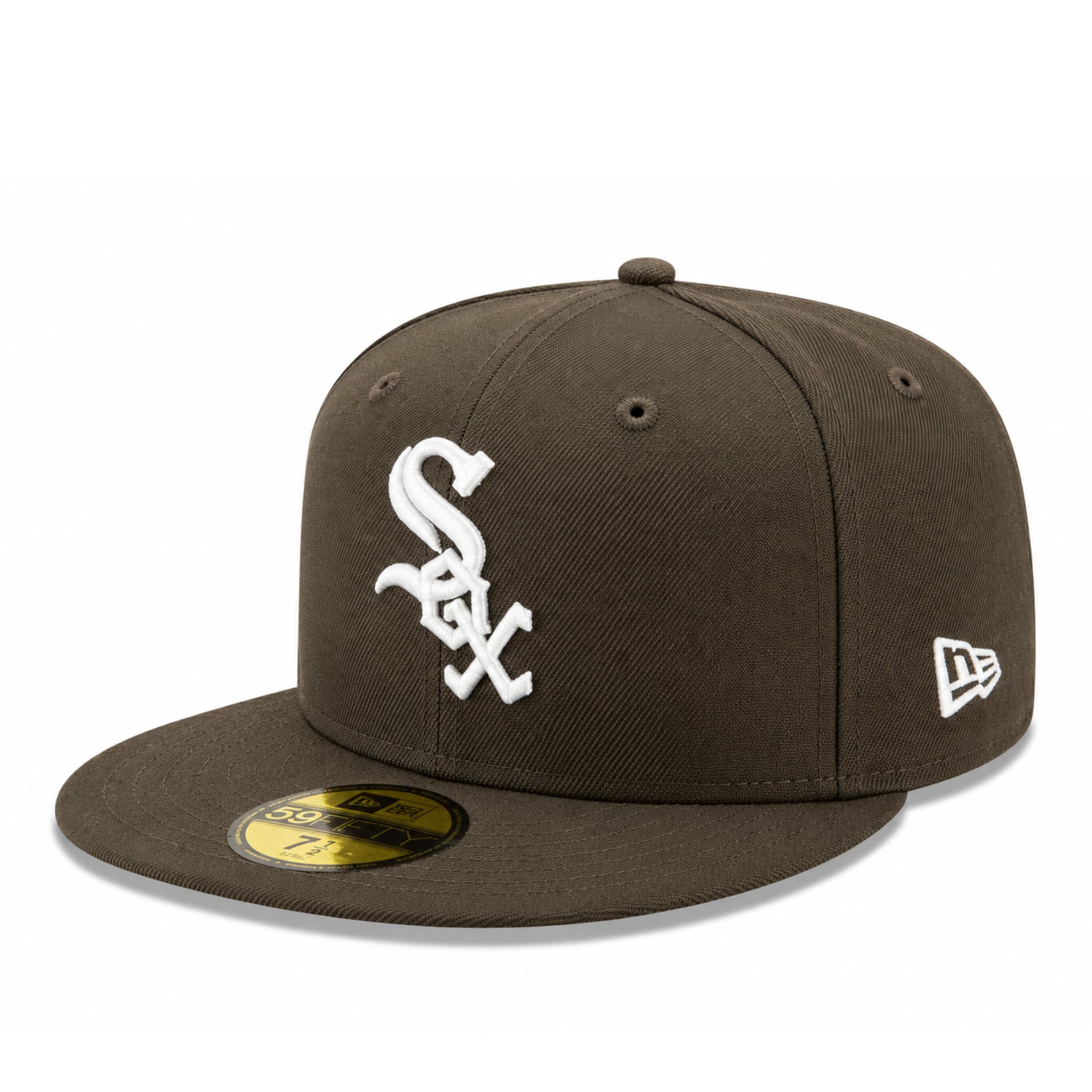 New Era Chicago White Sox Walnut Brown 59FIFTY Fitted Hat front side view